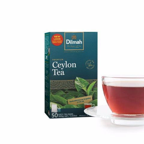 PREMIUM CEYLON BLACK TEA - 50 STRING & TAG TEA BAGS